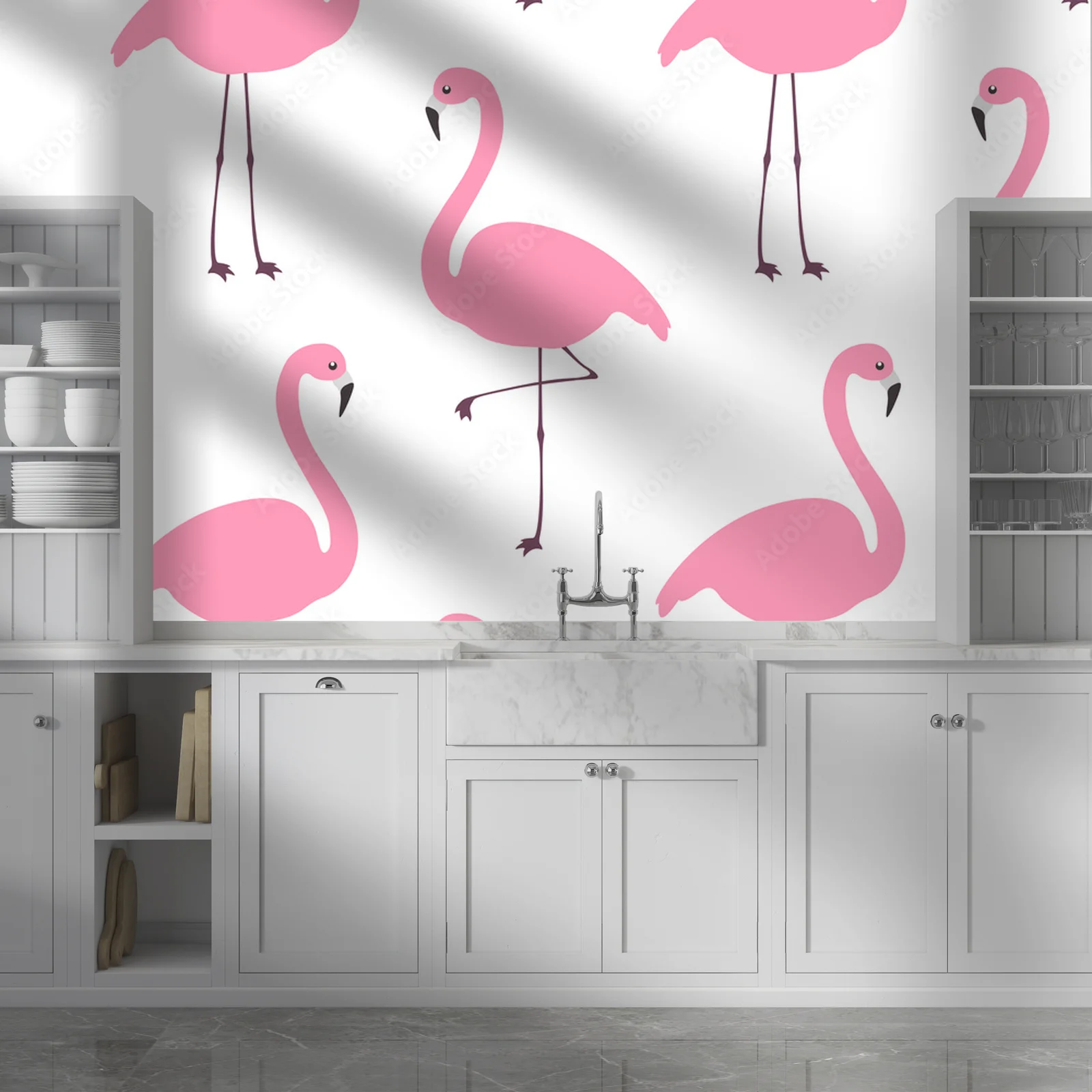 Eleganckie flamingi w delikatnym różu