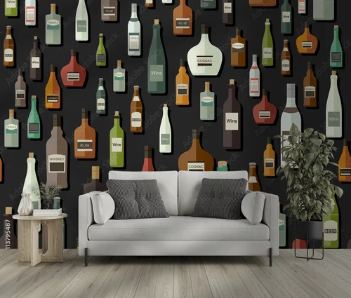 Stylowe butelki w eleganckiej kolorystyce