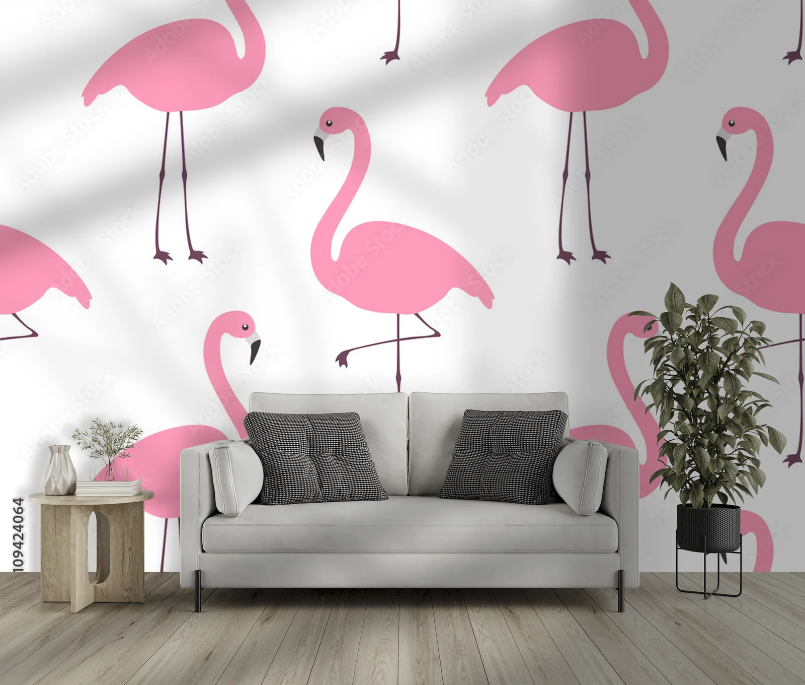 Eleganckie flamingi w delikatnym różu