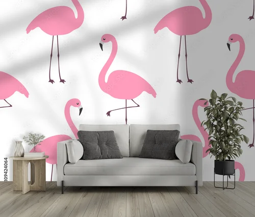Eleganckie flamingi w delikatnym różu