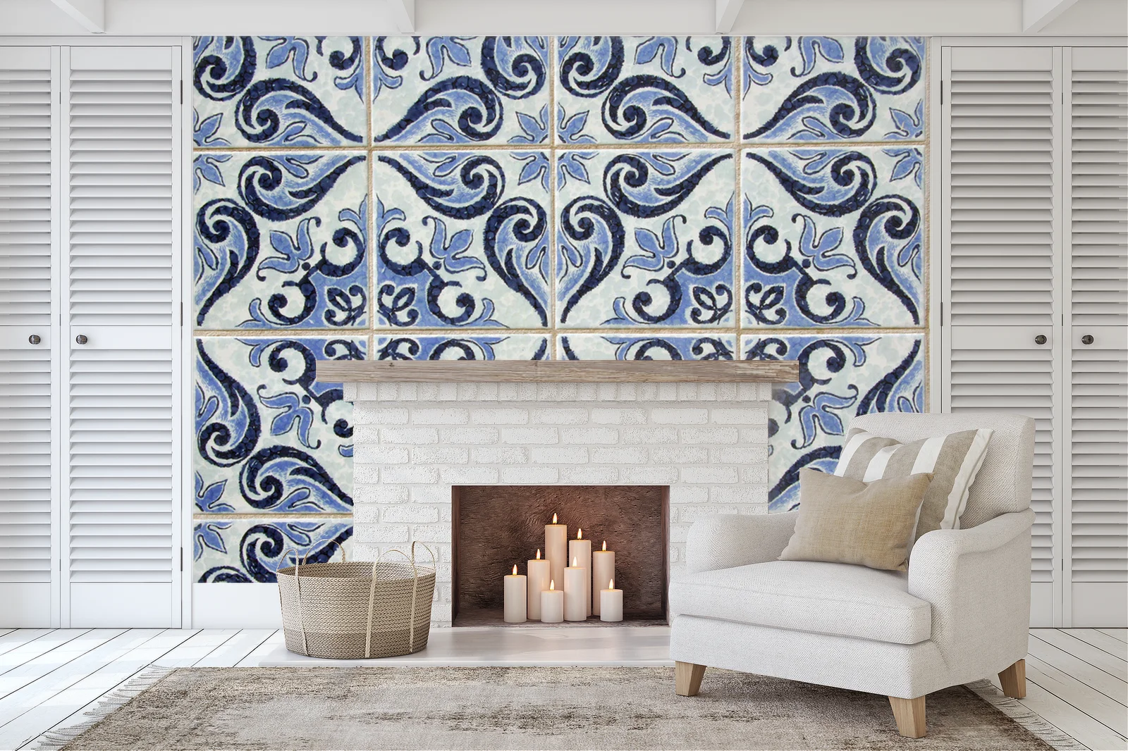 Czarujące azulejos w odcieniach beżu i błękitu