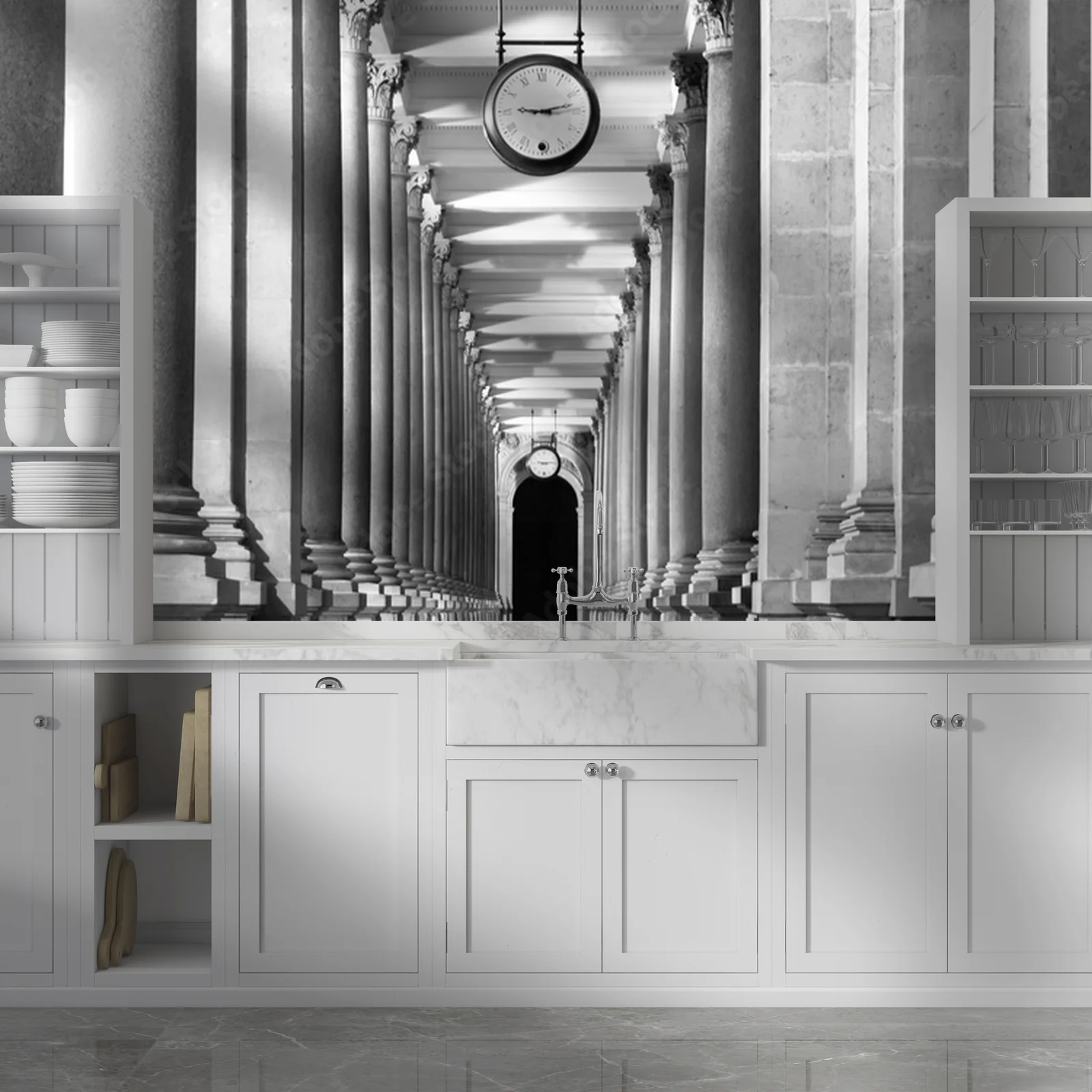 Elegancka architektura w monochromatycznych tonach