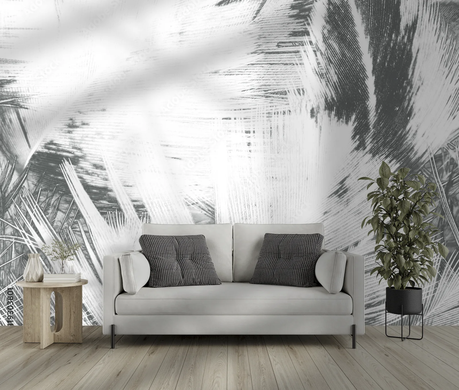 Subtelna elegancja piór w monochromatycznych tonach