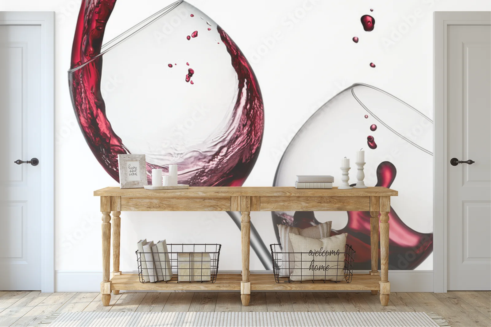 Elegancja czerwonego wina w minimalistycznym stylu