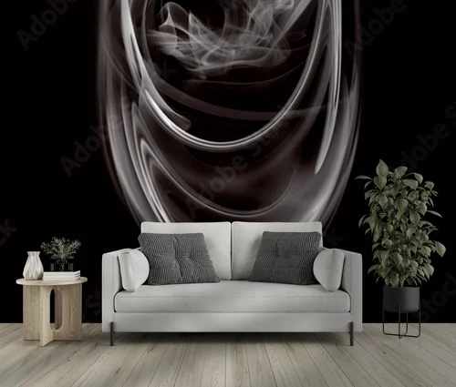 Artystyczna ilustracja koktajlu w dymnej atmosferze