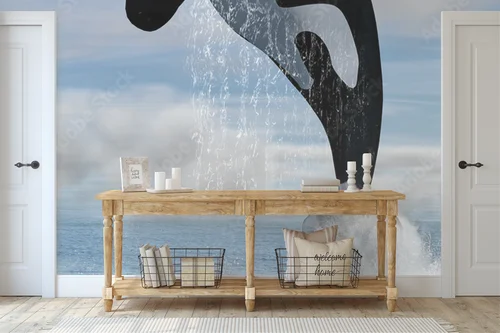 Elegancka dzikość oceanu w odcieniach głębokiej czerni