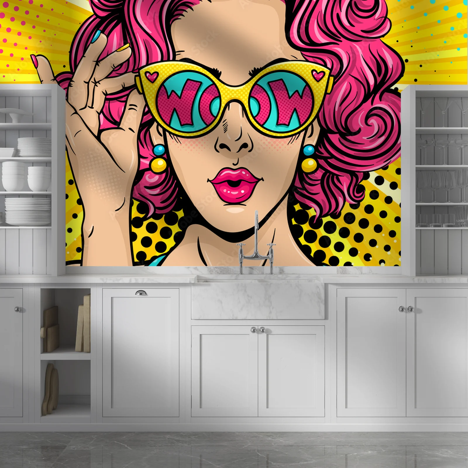 Zaskakujący portret w stylu pop art