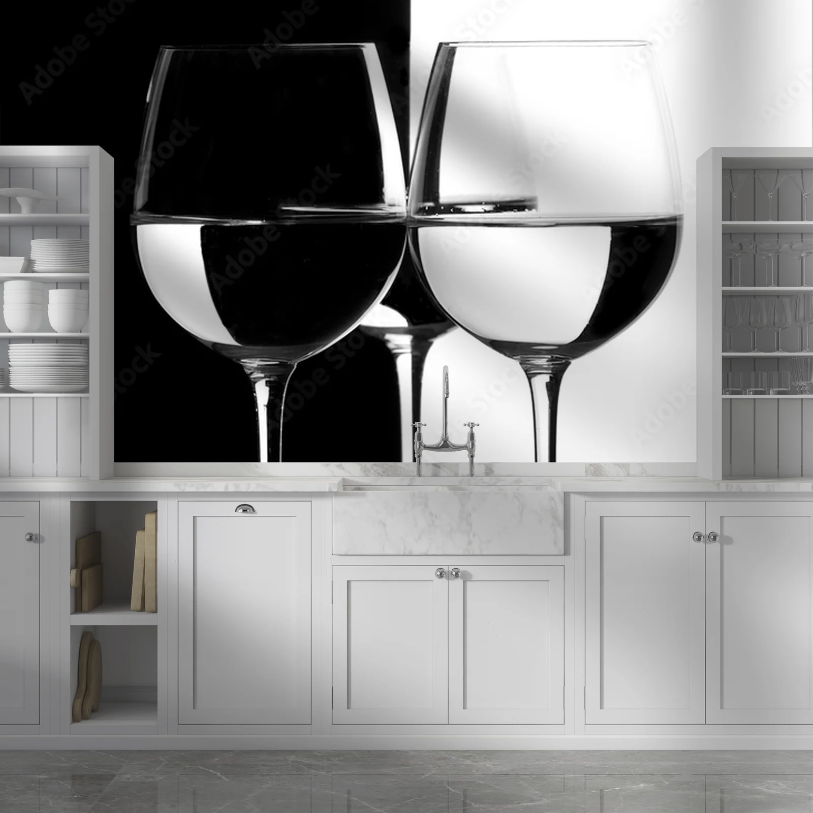 Trio eleganckich kieliszków w klasycznej czerni