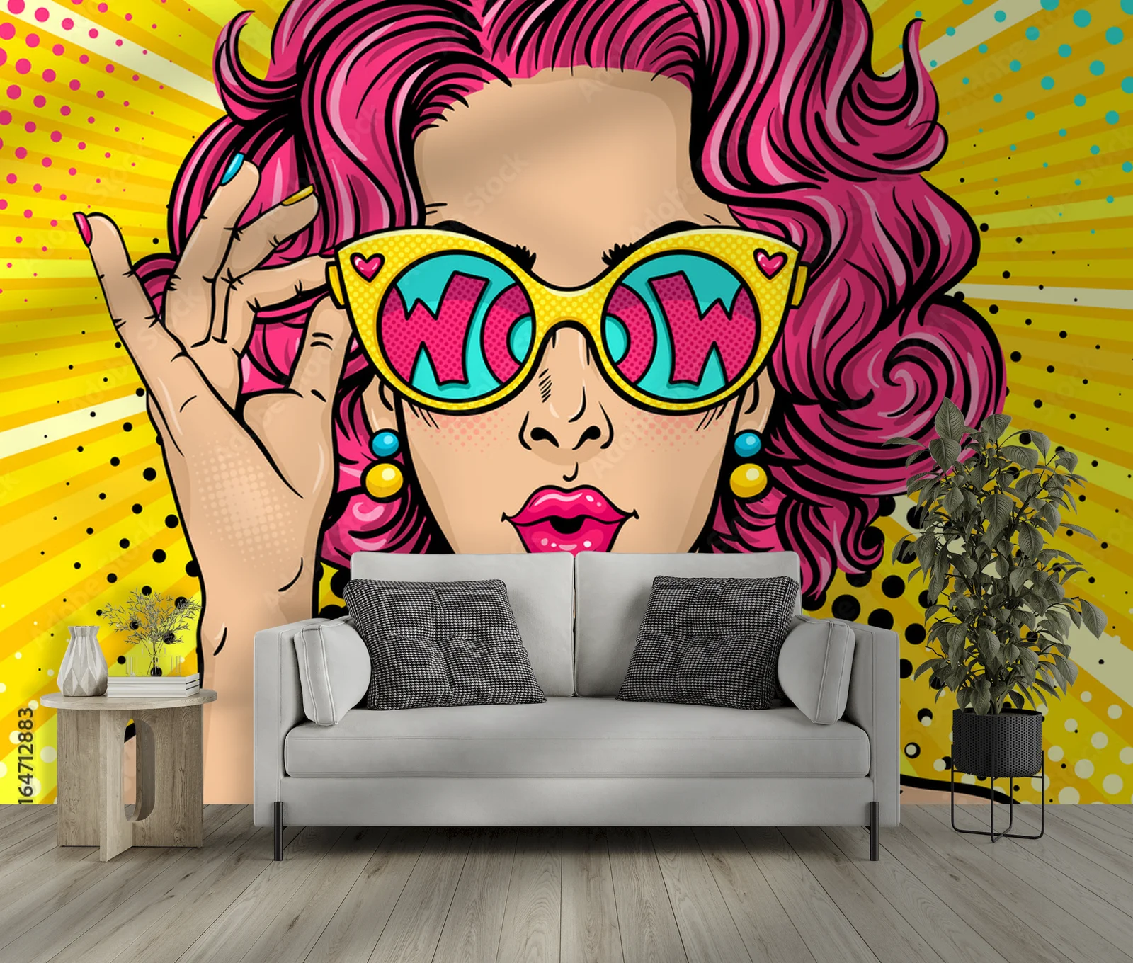 Zaskakujący portret w stylu pop art