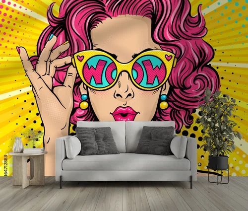 Zaskakujący portret w stylu pop art