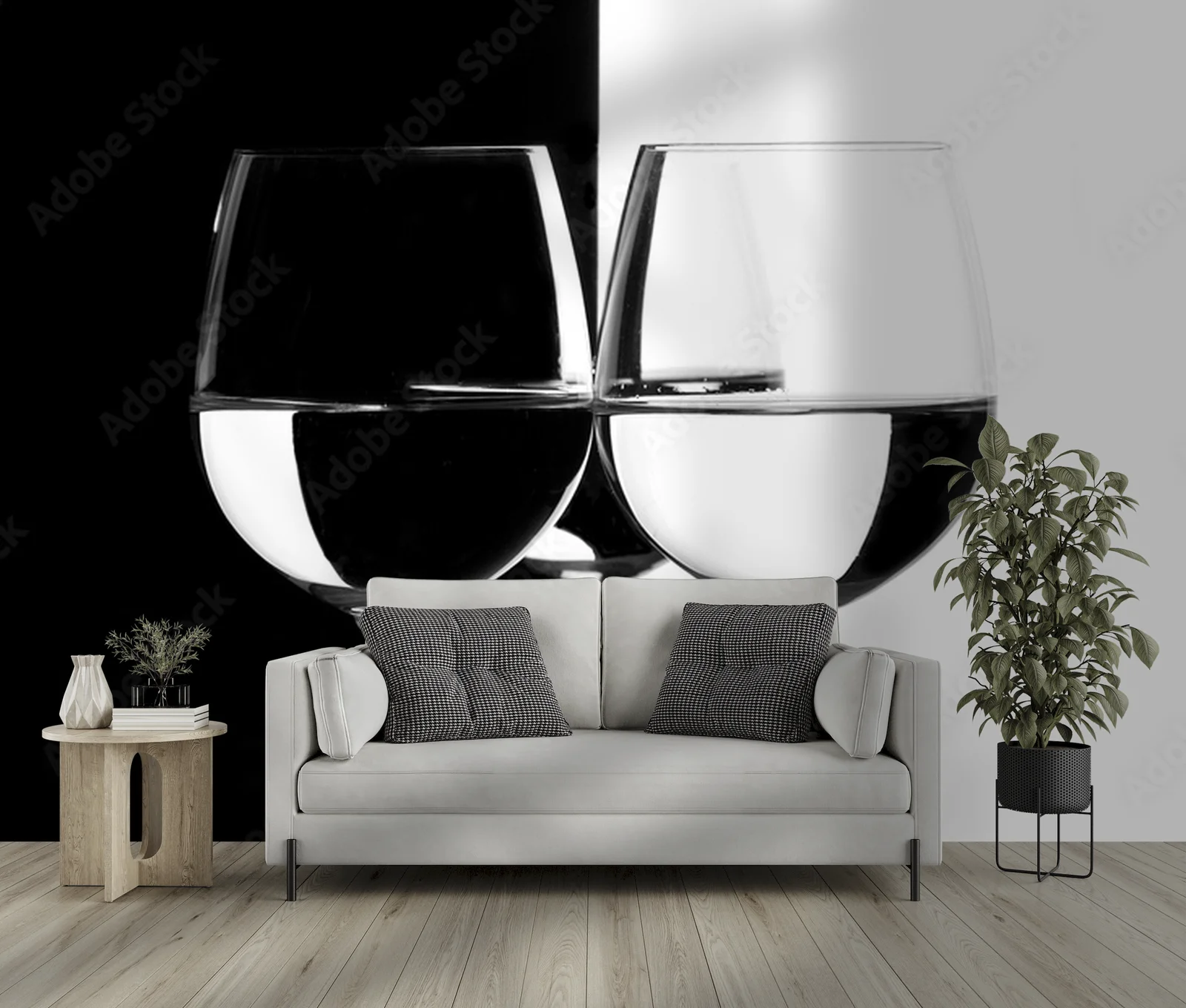 Trio eleganckich kieliszków w klasycznej czerni
