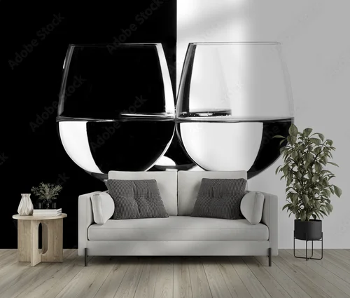 Trio eleganckich kieliszków w klasycznej czerni