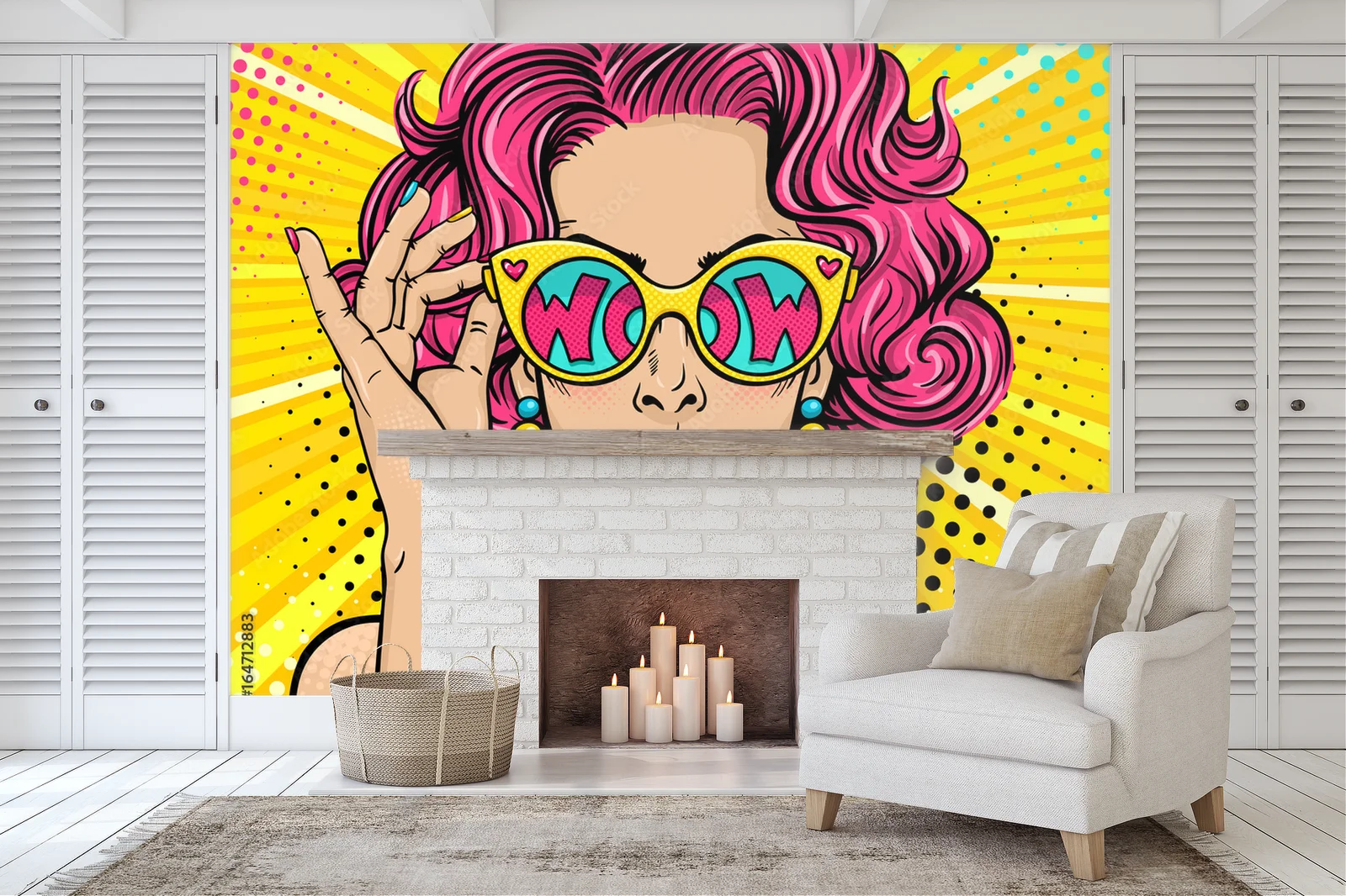 Zaskakujący portret w stylu pop art