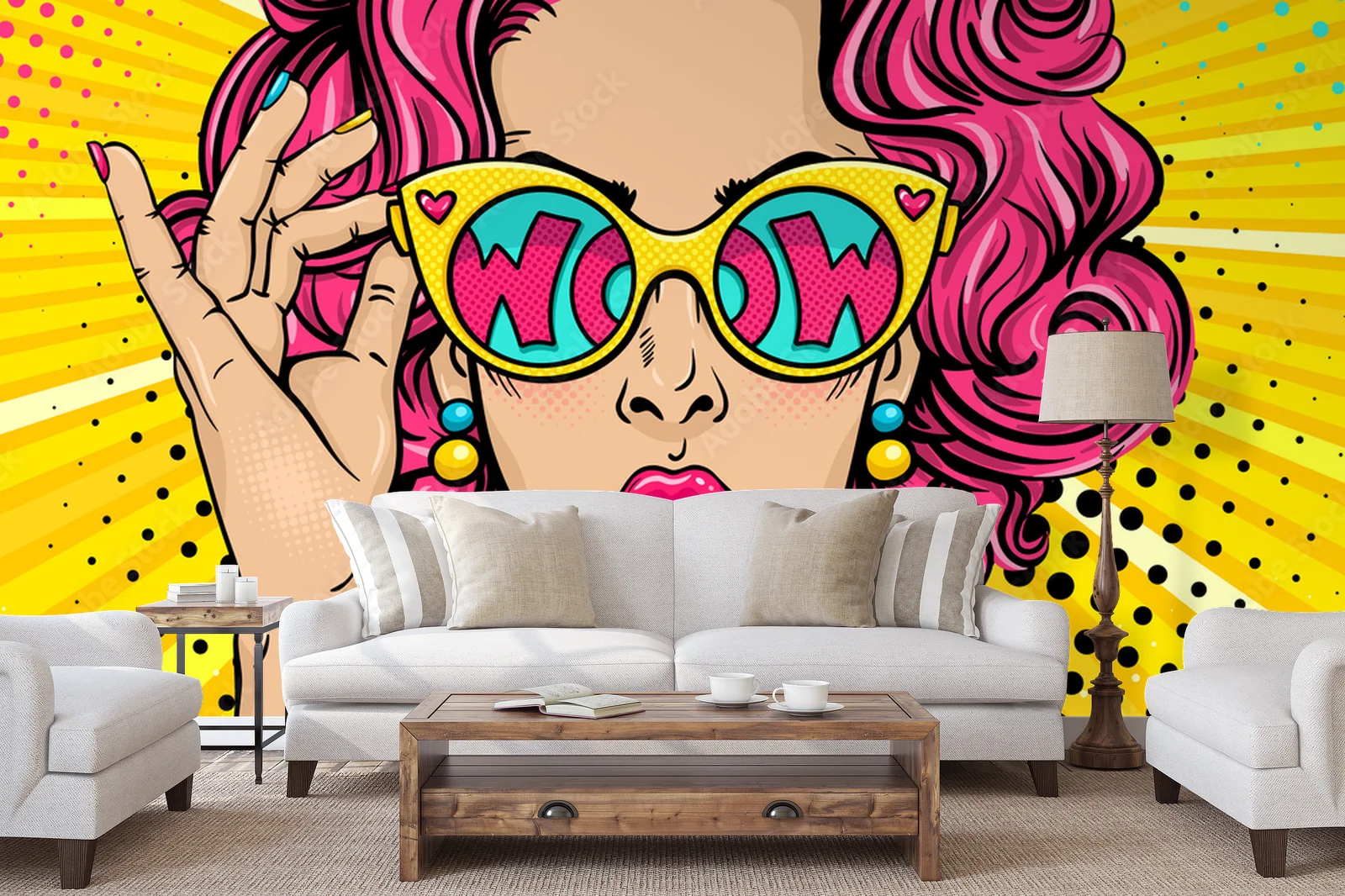 Zaskakujący portret w stylu pop art