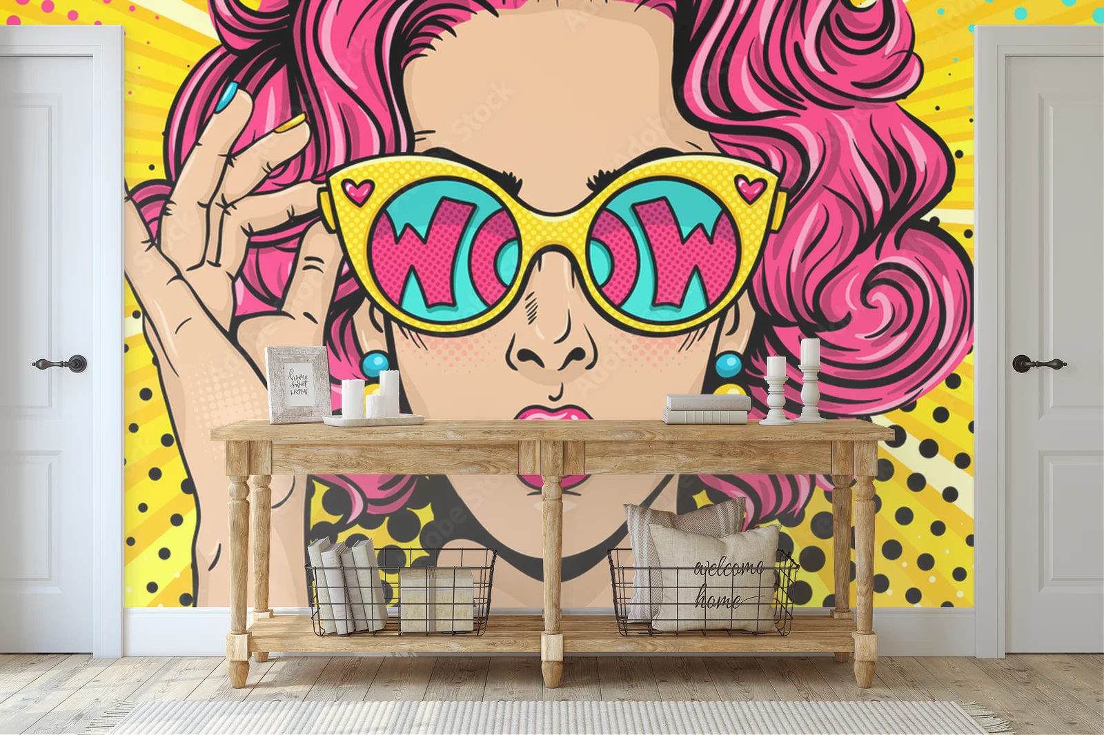 Zaskakujący portret w stylu pop art