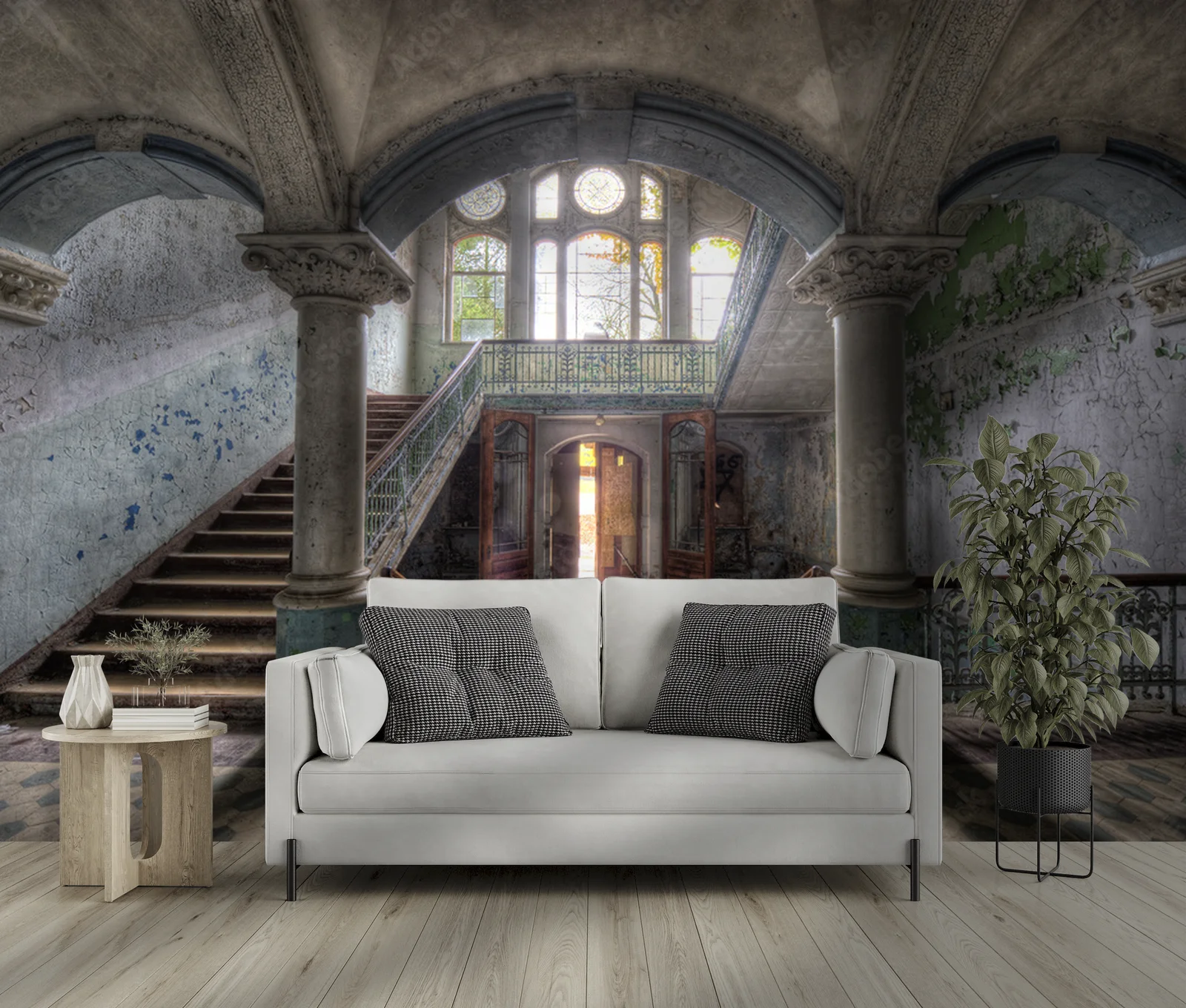 Harmonia starej architektury w delikatnych tonach