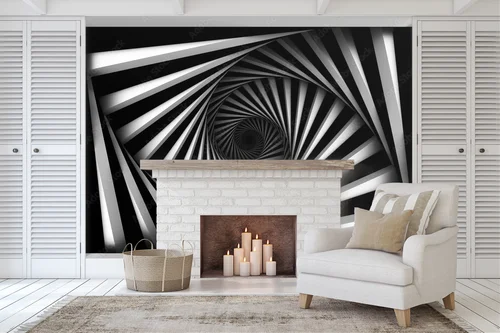 Harmonia spiralnych kształtów w monochromatycznej palecie