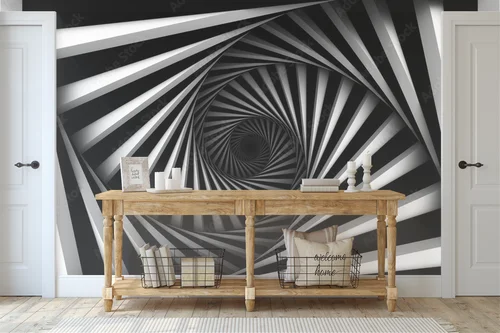 Harmonia spiralnych kształtów w monochromatycznej palecie