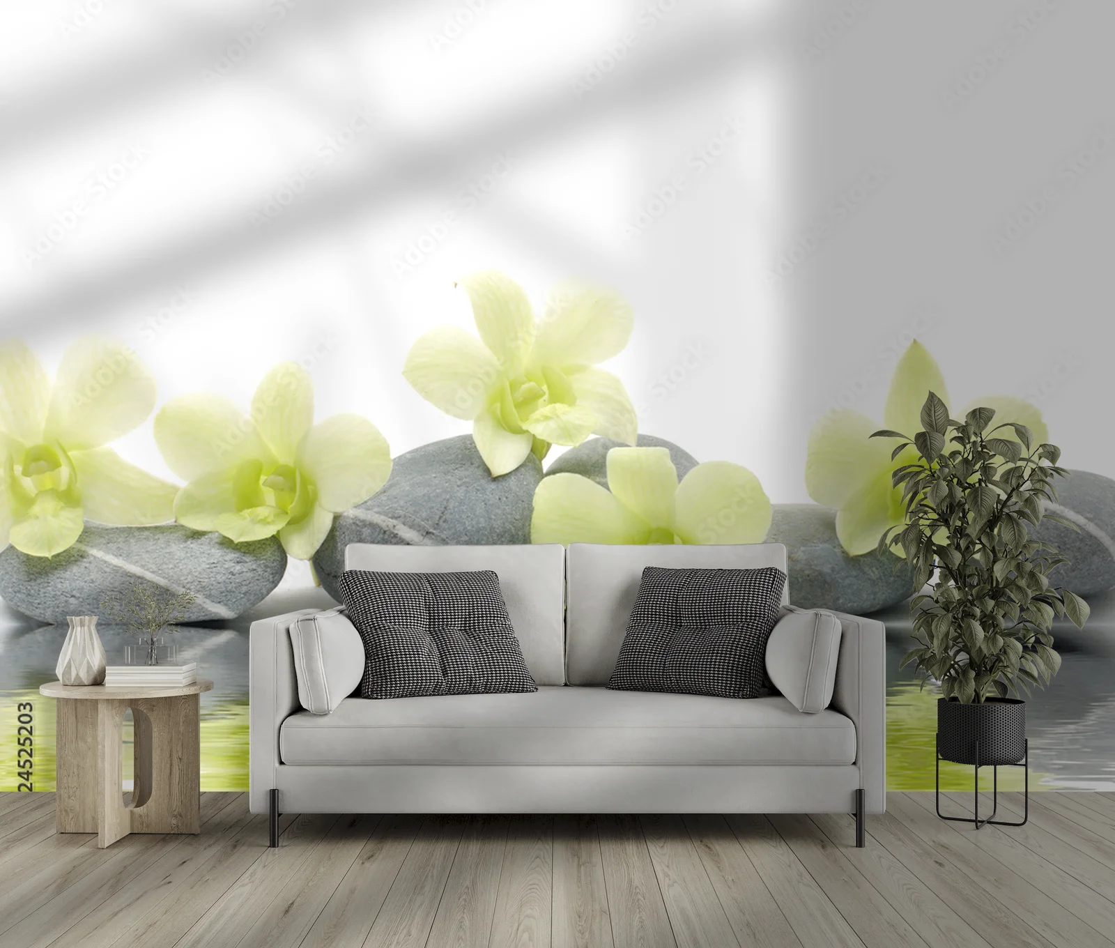 Harmonia orchidei na zenowych kamieniach
