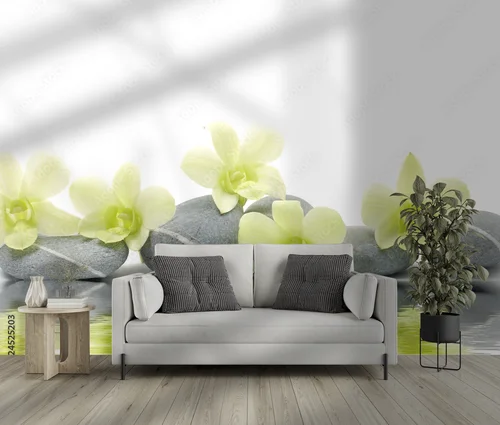 Harmonia orchidei na zenowych kamieniach
