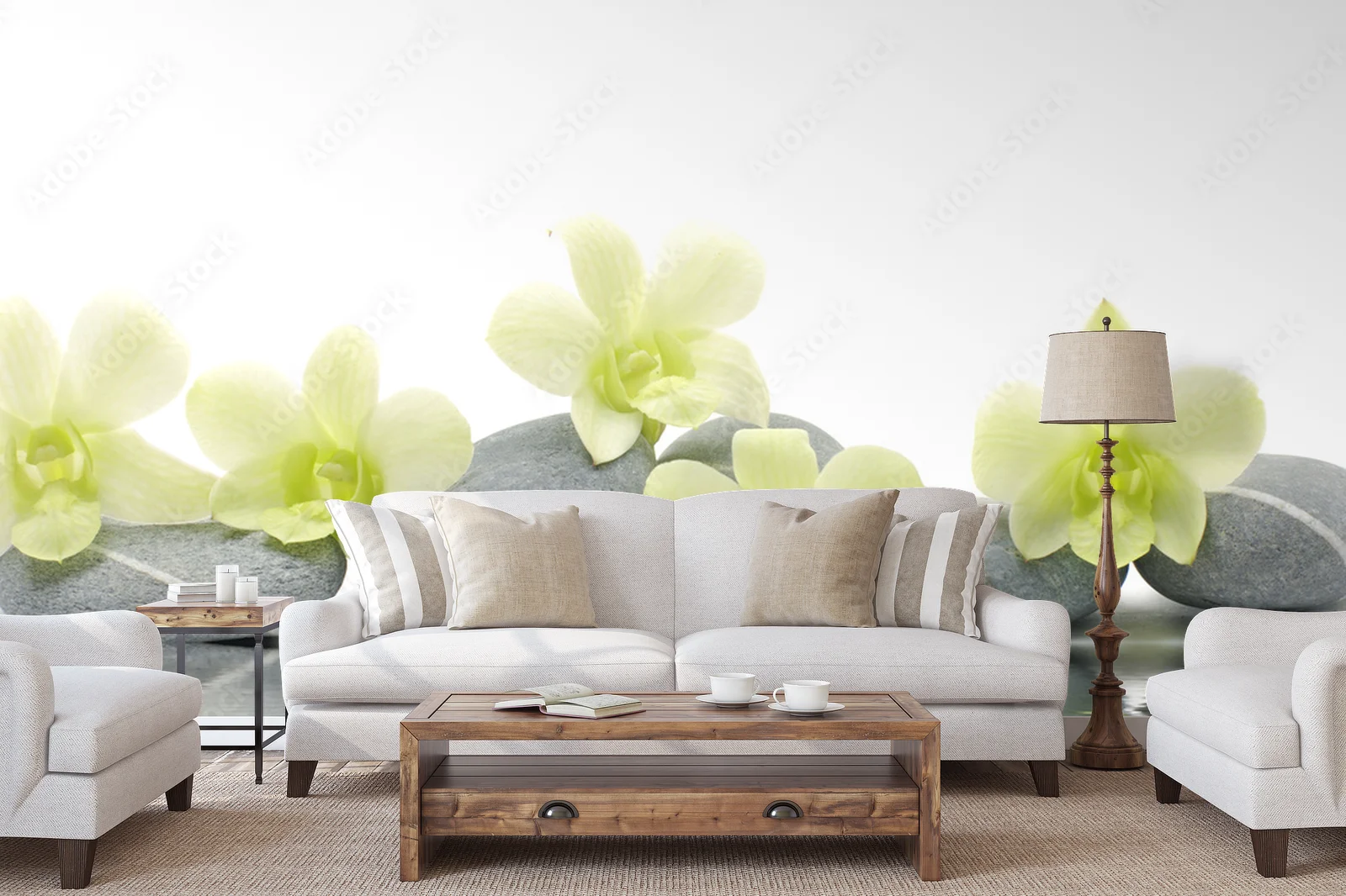 Harmonia orchidei na zenowych kamieniach