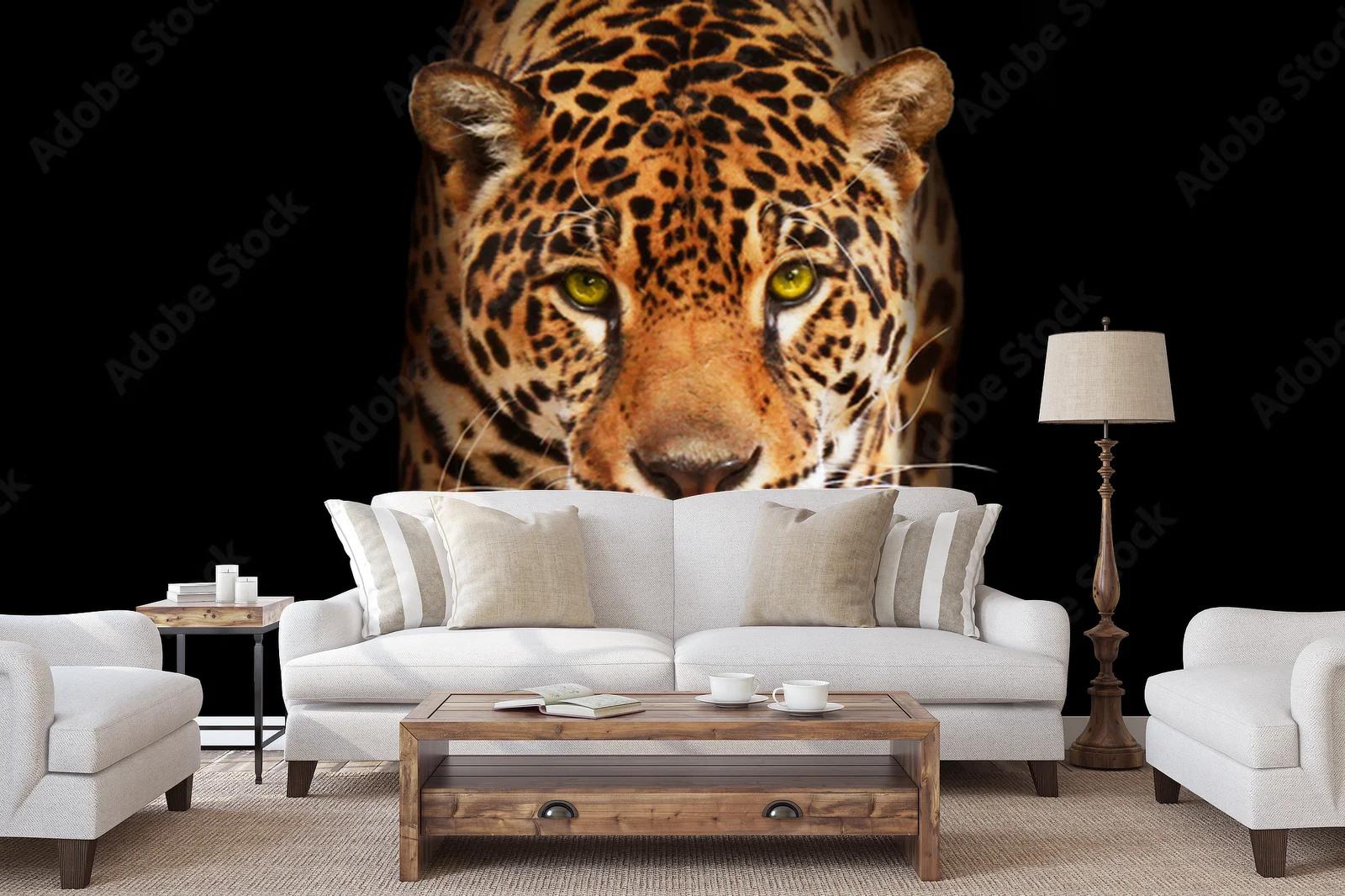 Elegancja czerni: majestatyczny jaguar w mroku