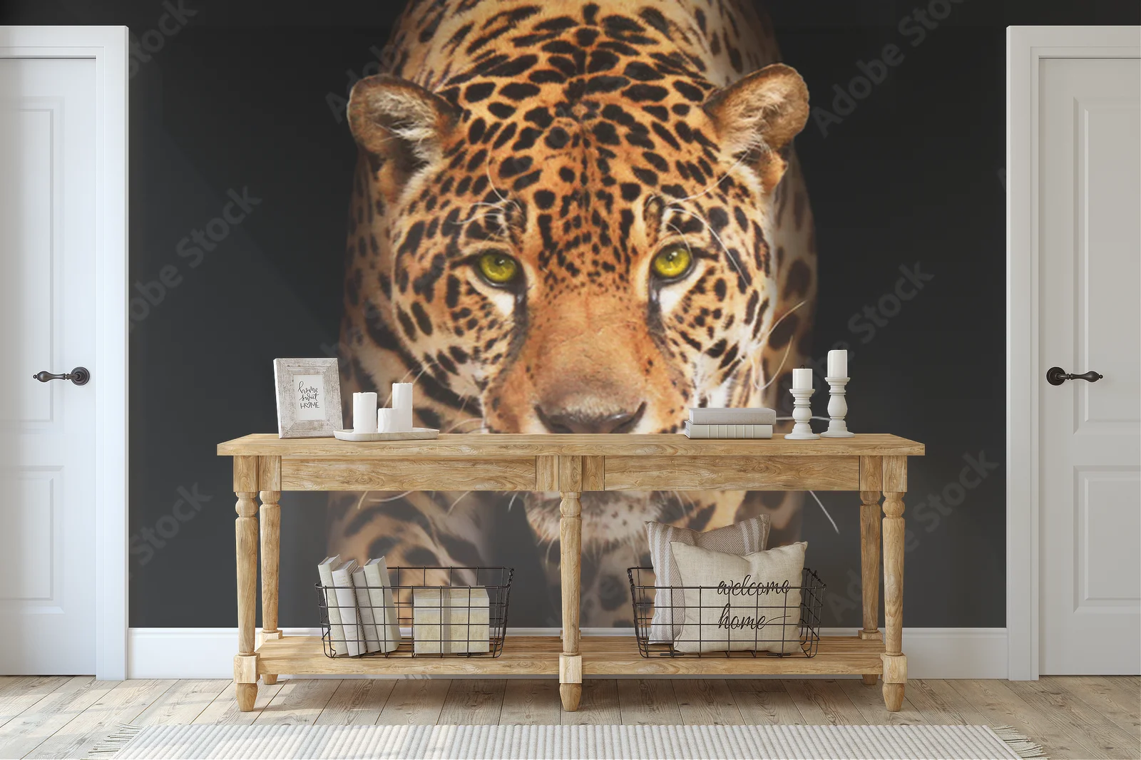 Elegancja czerni: majestatyczny jaguar w mroku