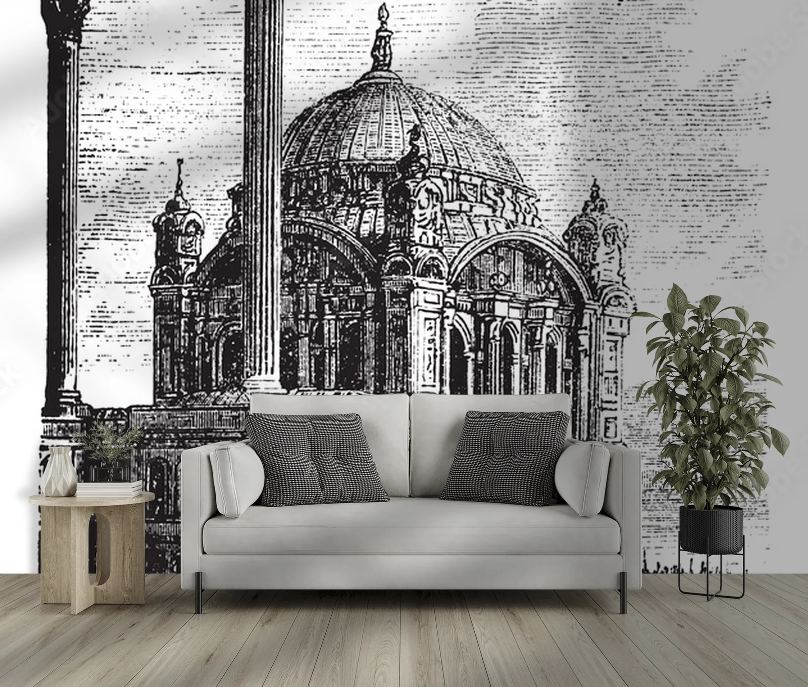 Elegancja architektury w bieli i niebieskim