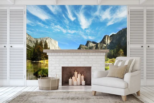 Oszałamiający widok na Yosemite w monochromatycznej tonacji