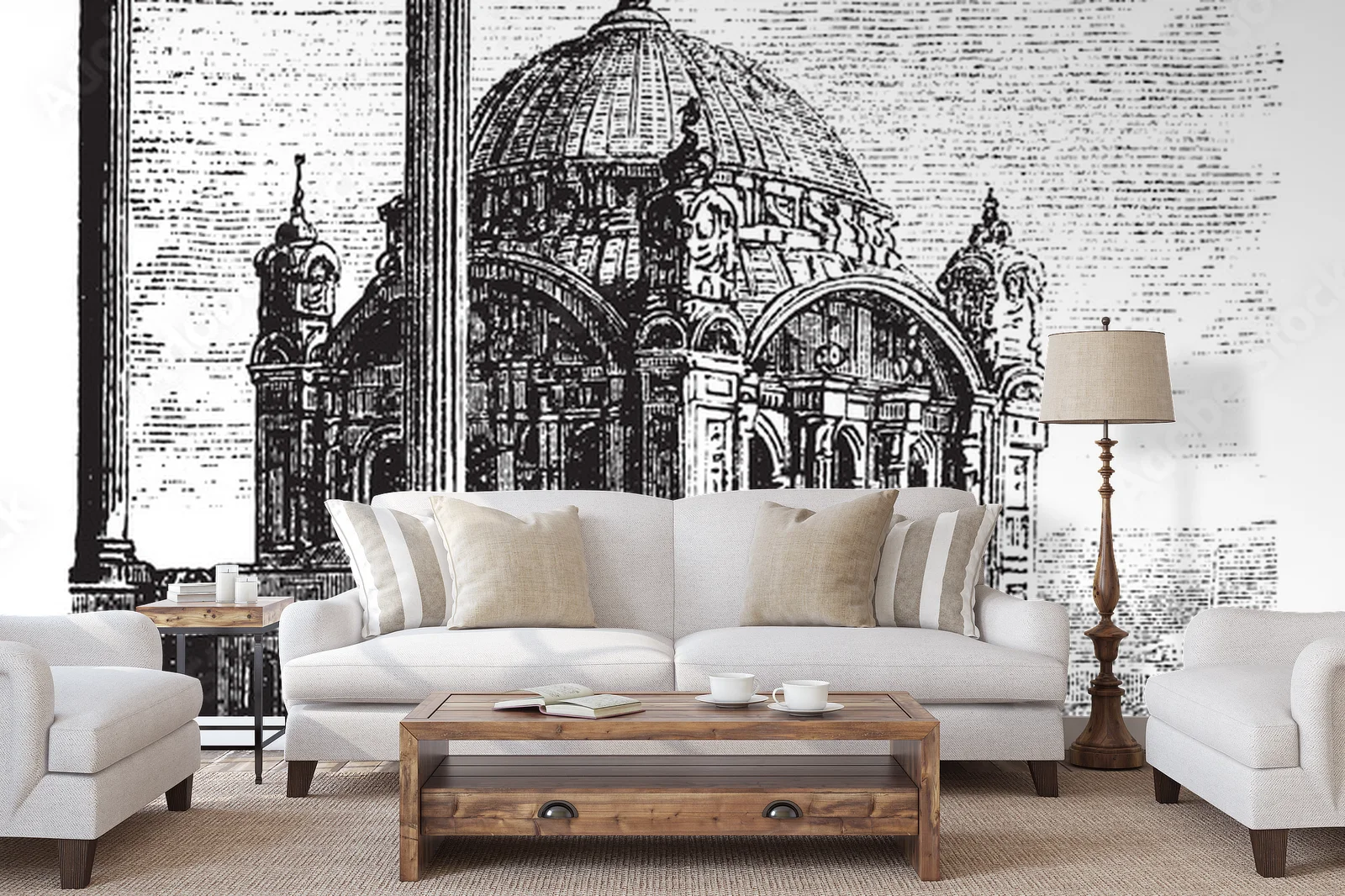Elegancja architektury w bieli i niebieskim