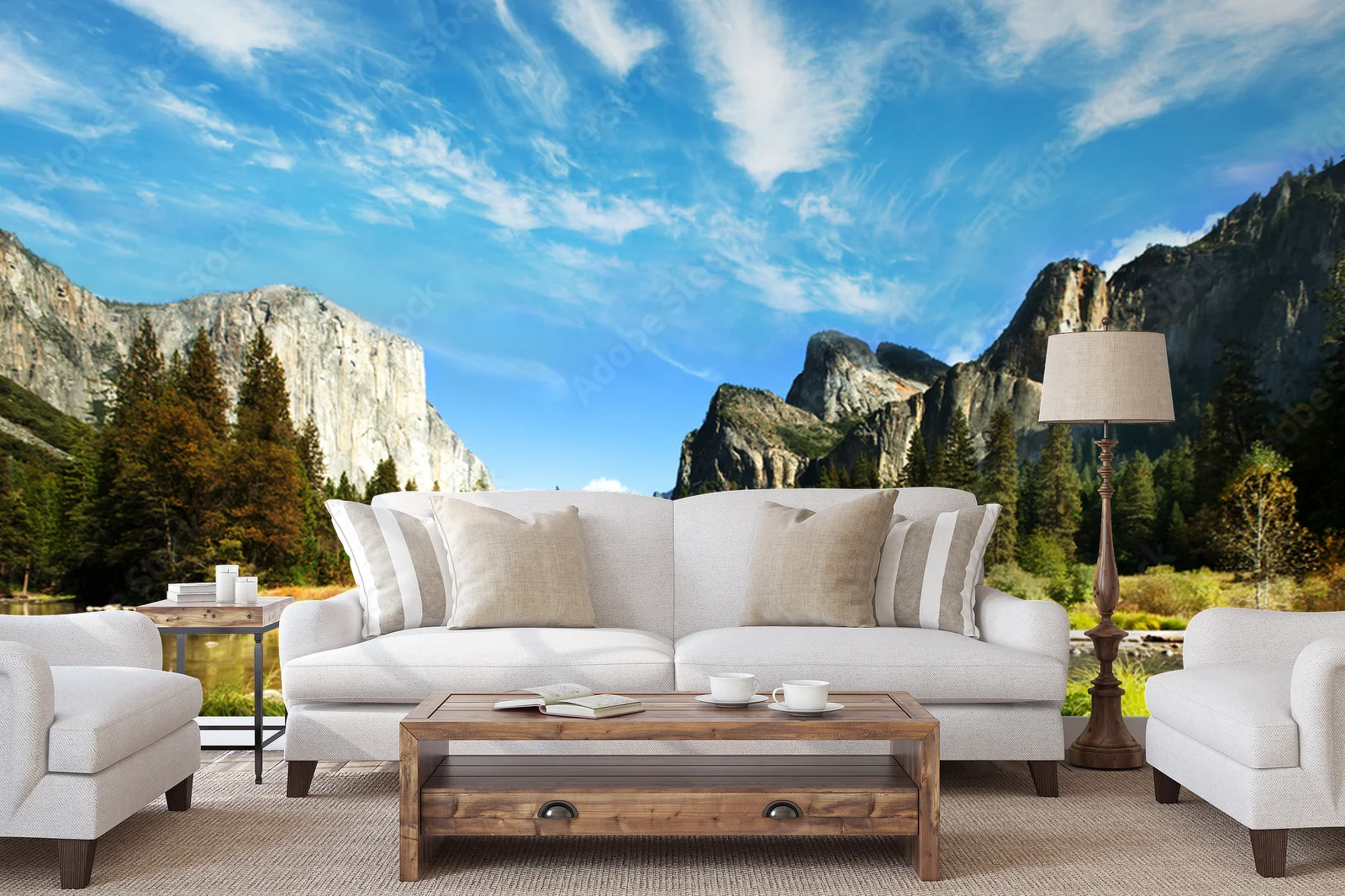 Oszałamiający widok na Yosemite w monochromatycznej tonacji