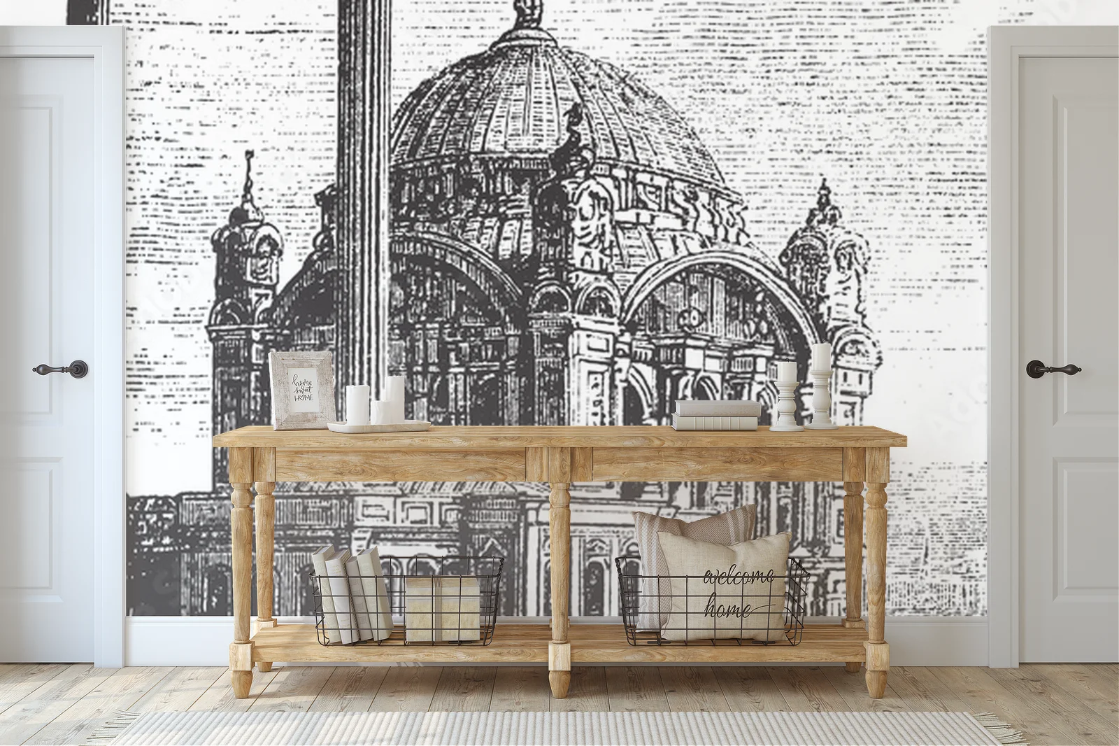 Elegancja architektury w bieli i niebieskim