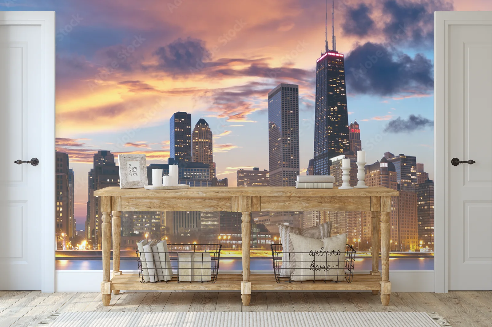 Zachwycająca panorama Chicago w odcieniach zachodu