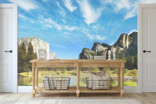 Oszałamiający widok na Yosemite w monochromatycznej tonacji