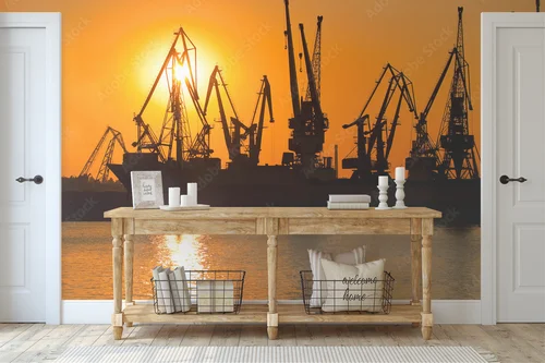 Elegancja portowego krajobrazu w czerni