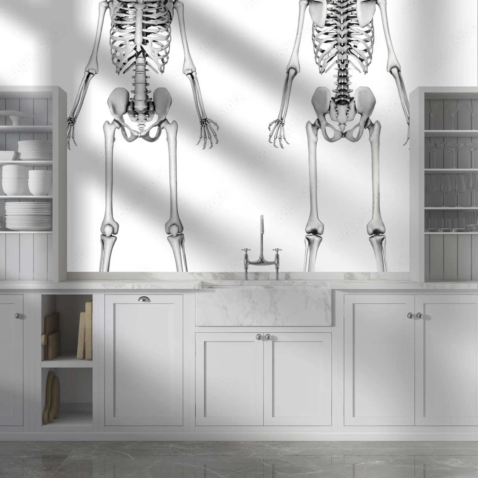 Harmonia bieli i detali w rysunku anatomicznym