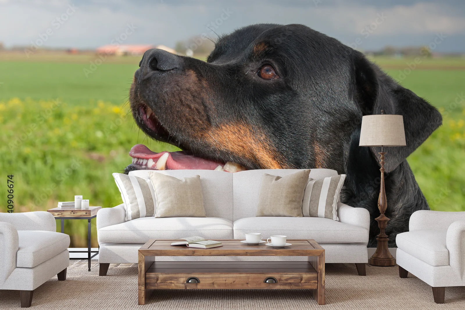 Energetyczny portret rottweilera w naturalnych tonach