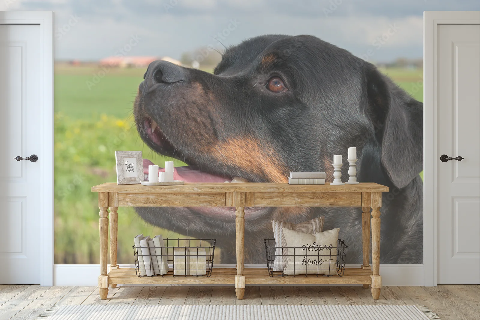Energetyczny portret rottweilera w naturalnych tonach