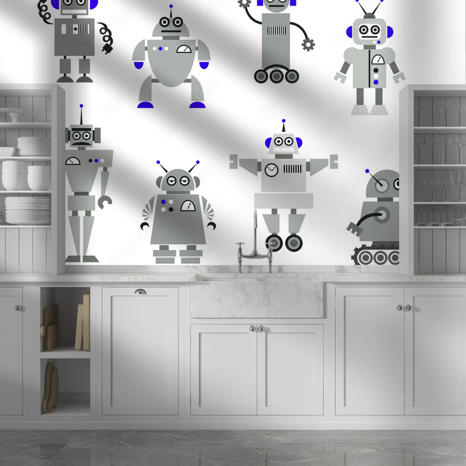 Urocze roboty w bajkowej scenerii