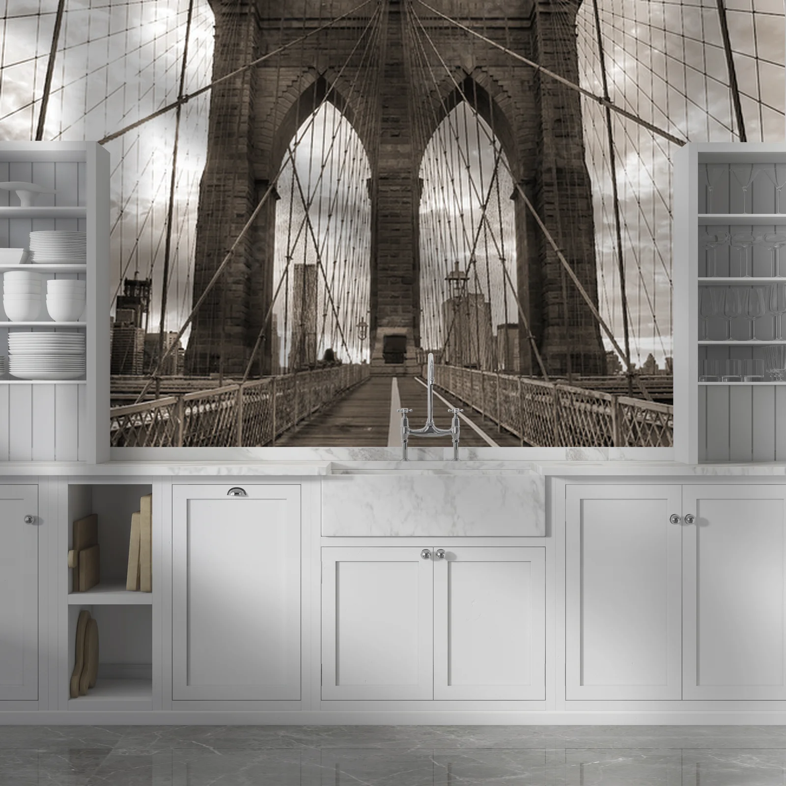 Wznoszący się Brooklyn w nostalgicznych odcieniach