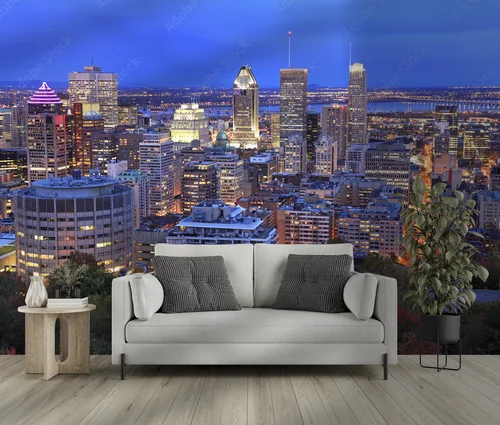Montreal o zachodzie słońca w palecie jesiennych barw