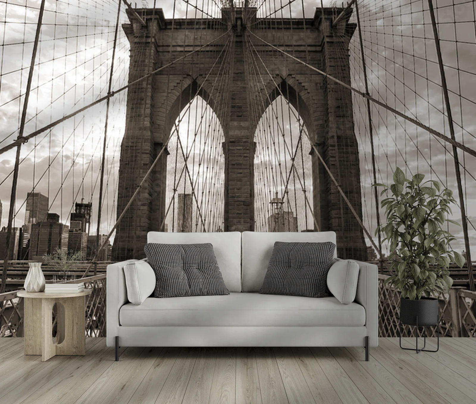 Wznoszący się Brooklyn w nostalgicznych odcieniach