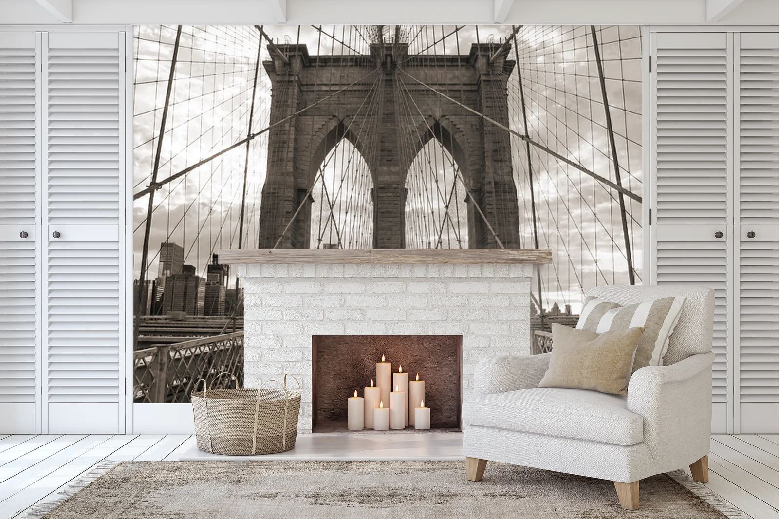 Wznoszący się Brooklyn w nostalgicznych odcieniach