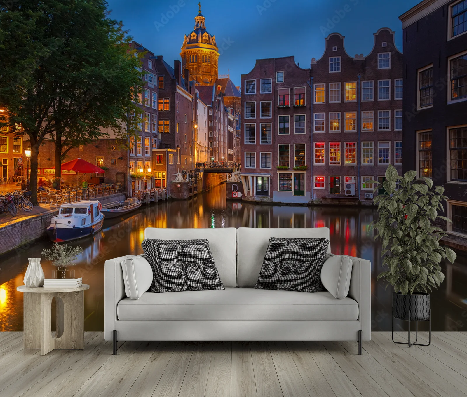 Nocne uroki Amsterdamu w zwiewnych odcieniach