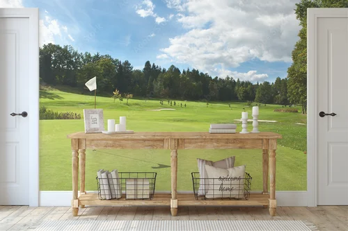 Nostalgiczna podróż po słonecznym polu golfowym