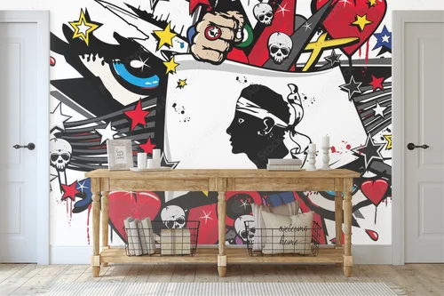 Graffiti z flagą Korsyki – wyrazisty styl uliczny