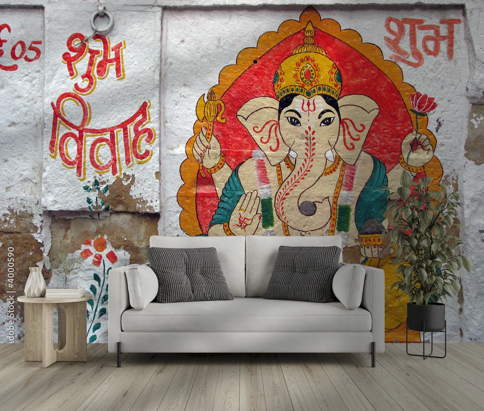 Spokojne odcienie spokojnego Ganesh z Jaisalmer