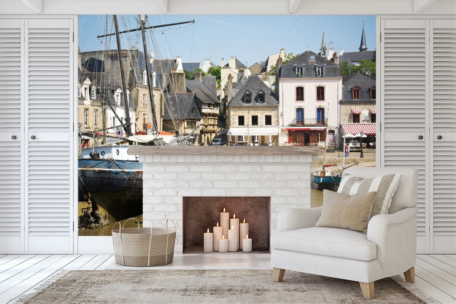 Urokliwy port auray w pastelowych odcieniach