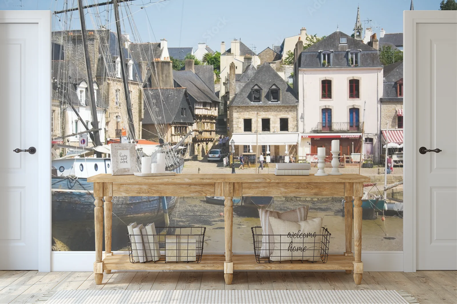 Urokliwy port auray w pastelowych odcieniach