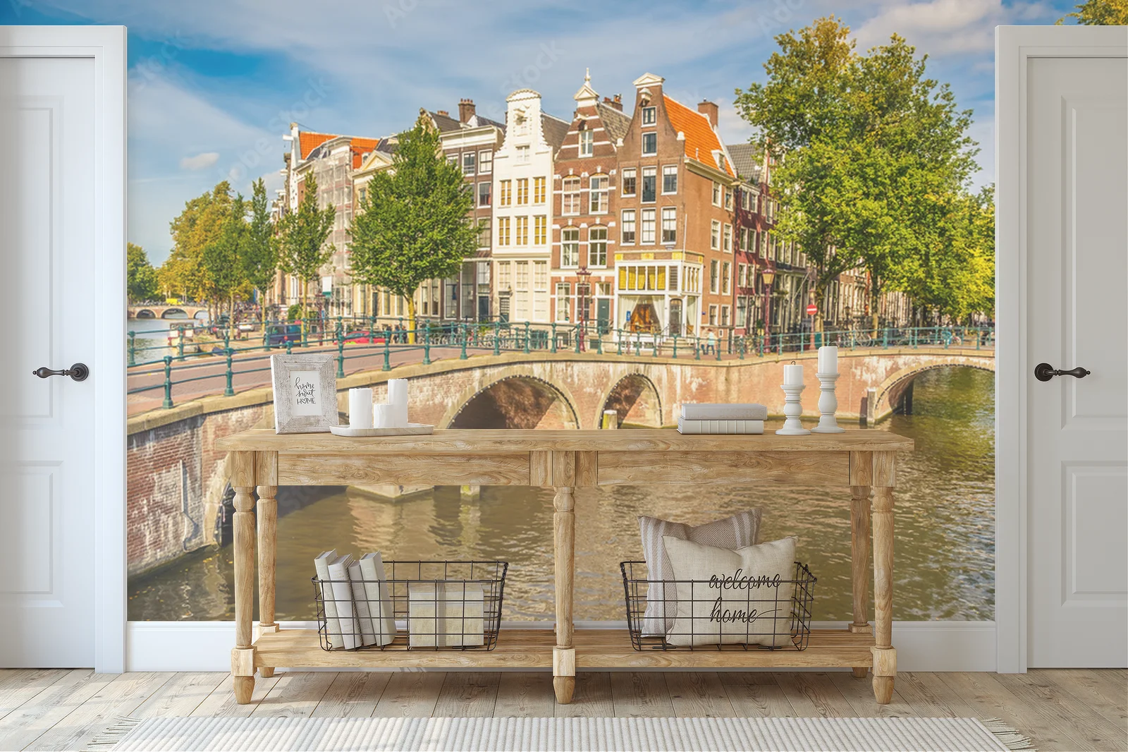 Oczarowujący krajobraz Amsterdamu w stonowanych barwach
